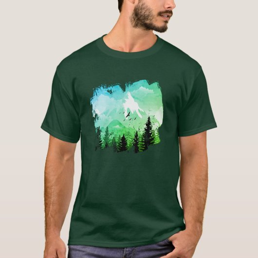 Berglandschap  t-shirt (Voorkant)
