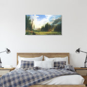 Berglandschap van Albert Bierstadt Canvas Afdruk (Insitu (Slaapkamer))