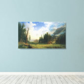Berglandschap van Albert Bierstadt Canvas Afdruk (Insitu (Houten vloer))