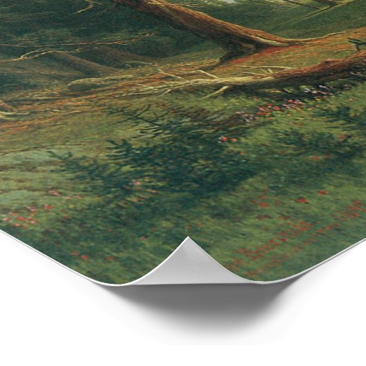 Berglandschap van Albert Bierstadt Poster (Hoek)