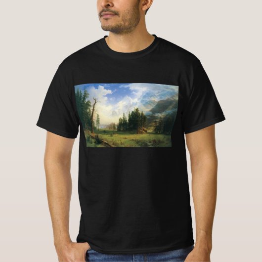 Berglandschap van Albert Bierstadt T-shirt (Voorkant)