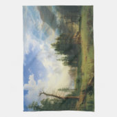 Berglandschap van Albert Bierstadt Theedoek (Verticaal)