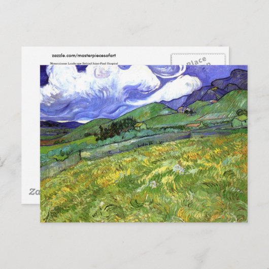 Berglandschap, Van Gogh Fine Art Briefkaart (Voorkant / Achterkant)