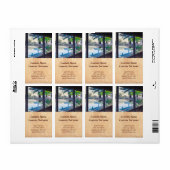 Berglandschap van het hol-japanse tuinmeer etiket (Full Sheet)