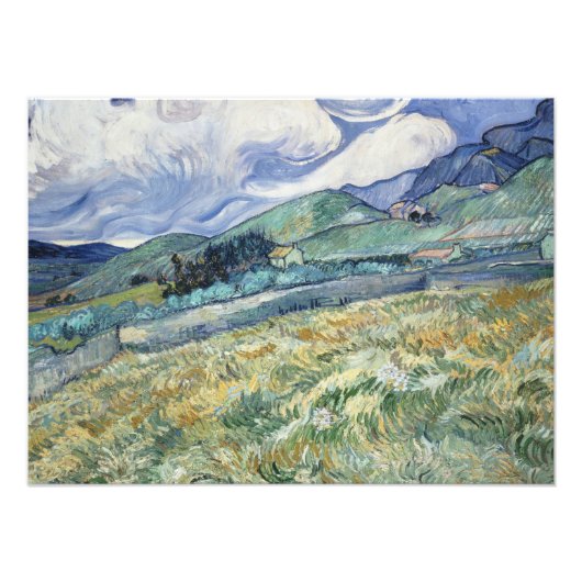 Berglandschap van Van Gogh Foto Afdruk (Voorkant)