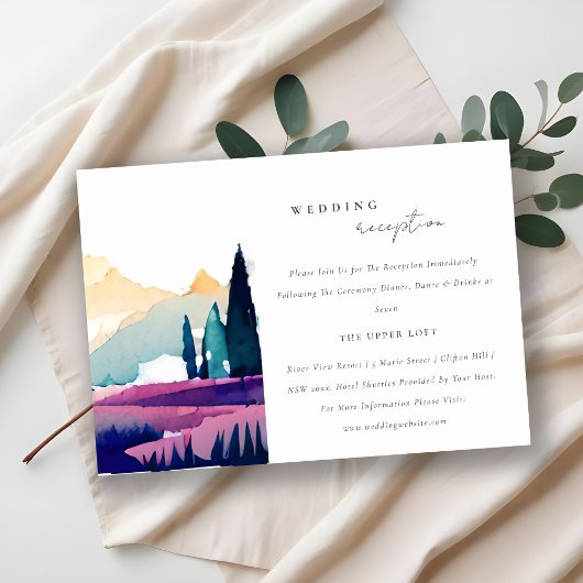 Berglandschap Veld Landschap Bruiloftsreceptie Informatiekaartje