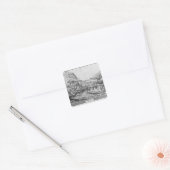 Berglandschap Vierkante Sticker (Envelop)
