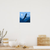 Berglandschap. Vlucht van een vogel Poster (Keuken)