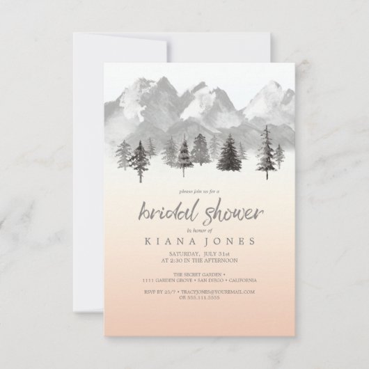 Berglandschap Vrijgezellenfeest Blush ID787 Kaart (Voorkant)