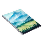 Berglandschap. Waterverf illustratie. Notitieboek (Rechterzijde)