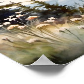 Berglandschap Waterverf Schilderij Kunst Print (Hoek)