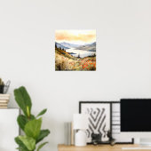 Berglandschap Waterverf Schilderij Kunst Print (Thuiskantoor)
