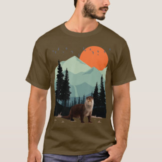 Berglandschapsavontuur Sunset Pine Tree Zee T-shirt