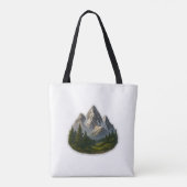 Berglandschapsontwerp Tote Bag (Achterkant)