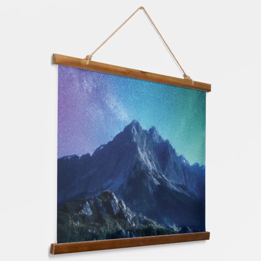 Berglandschapsschildering Hangend Wandkleed (Gebogen)