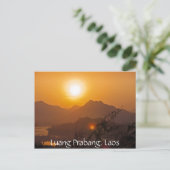 Berglaos Sunset Briefkaart (Staand voorkant)