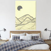 Berglay-out ontwerp canvas afdruk (Insitu (Slaapkamer))