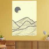 Berglay-out ontwerp canvas afdruk (Insitu (Woonkamer))