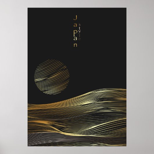 Berglay-out ontwerp in oosterse stijl poster (Voorkant)
