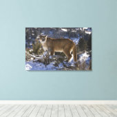 Bergleeuw Canvas Afdruk (Insitu (Houten vloer))