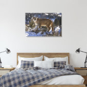 Bergleeuw Canvas Afdruk (Insitu (Slaapkamer))
