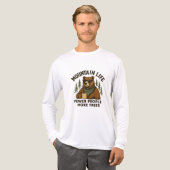 Bergleven, Minder Mensen Meer Bomen Koffie Beer Tri-Blend Shirt (Voorkant)