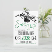Bergliefde Groen Save The Date (Staand voorkant)
