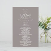 Berglijn Art Amethyst Wedding Programme (Staand voorkant)