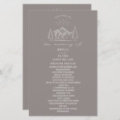 Berglijn Art Amethyst Wedding Programme (Voorkant / Achterkant)