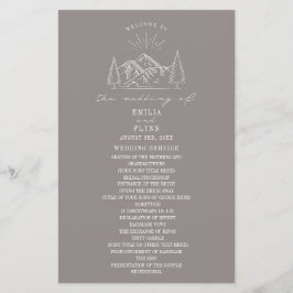 Berglijn Art Amethyst Wedding Programme