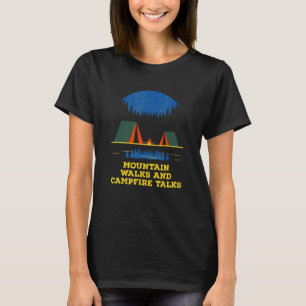 Bergloops en kampvuur Talks Hiking Camping H T-shirt