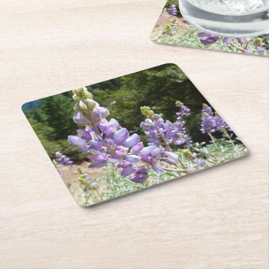 Berglupinen in Yosemite Kartonnen Onderzetters (Schuin)