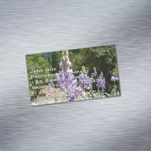 Berglupinen in Yosemite Magnetisch Visitekaartje (Voorbeeld)