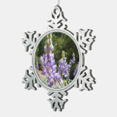 Berglupinen in Yosemite Tin Sneeuwvlok Ornament (Rechts)