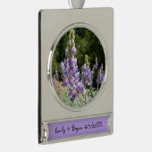 Berglupinen in Yosemite Verzilverd Banner Ornament (Rechts)