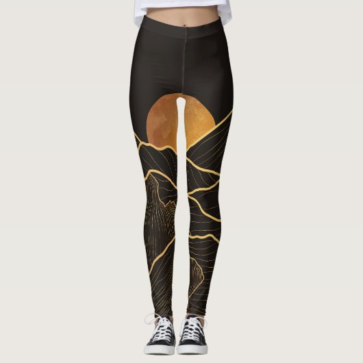 Bergluxe: Golden Line Elegance Leggings (Voorkant)