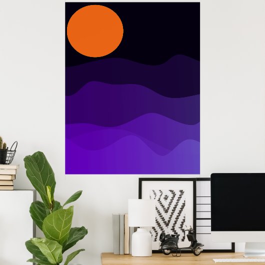 Bergmaan landschap poster (Thuiskantoor)