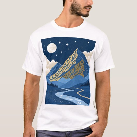 Bergmaanlicht T-shirt (Voorkant)