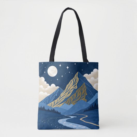 Bergmaanlicht Tote Bag (Voorkant)