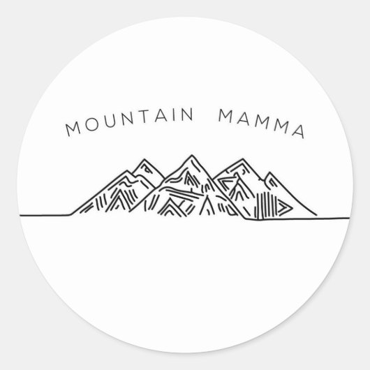 bergmamma ronde sticker (Voorkant)