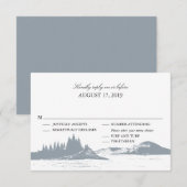 bergmeer  | Bindende RSVP met menuopties Kaartje (Voorkant / Achterkant)