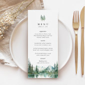 Bergmeer Bos Bruiloft Ontvangst Diner Menu