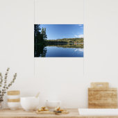 Bergmeer, bos, Cabines, Dusk Poster (Keuken)