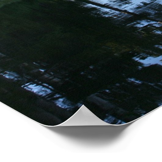 Bergmeer, bos, Cabines, Dusk Poster (Hoek)