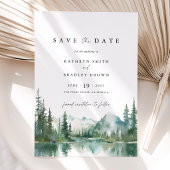 Bergmeer Bos Foto Achterkant Huwelijk Save The Date