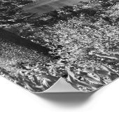 Bergmeer, bos, zwart en wit (portret) poster (Hoek)