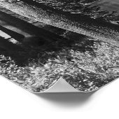 Bergmeer, bos, zwart en wit poster (Hoek)