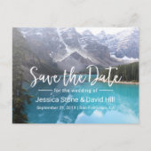 Bergmeer bruiloft sparen Datum Aankondigingskaart (Voorkant)