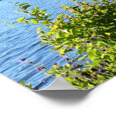 Bergmeer, Canoe, wilde bloemen Poster (Hoek)