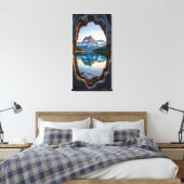 Bergmeer Canvas Afdruk (Insitu (Slaapkamer))